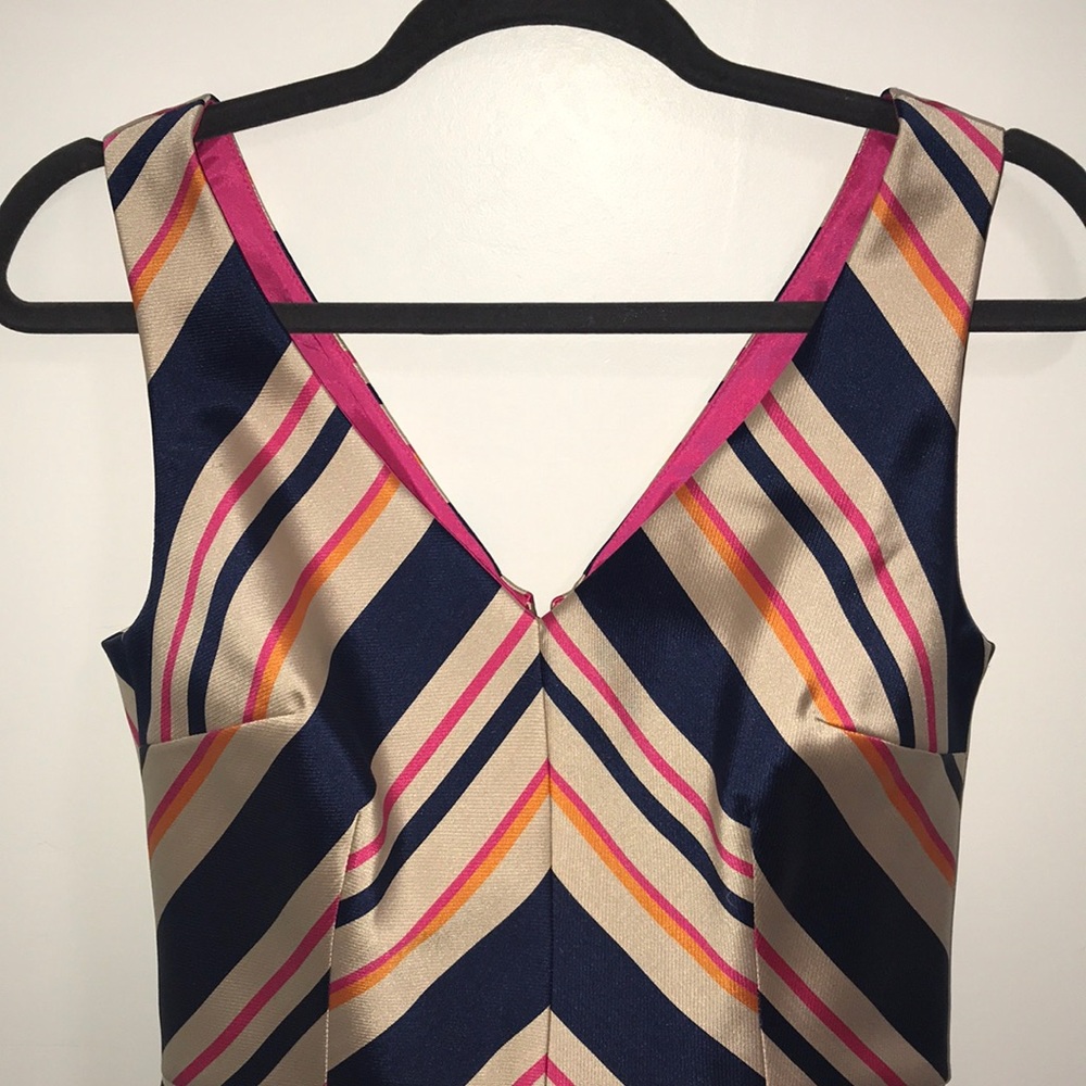 Trina Turk Silk Striped Dress, Sz 4 NWT ✨